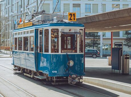 Zurich tram, input photograph